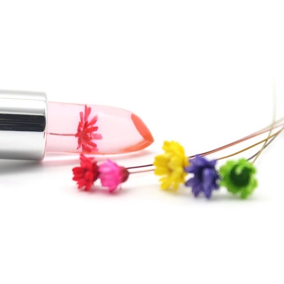 Jelly changing color lip balm with flower insert - Picture 2 of 7